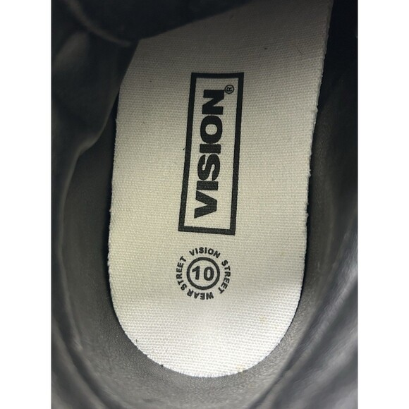 NIB Vision Street Wear Men's US 10 Suede Hi Top Retro BLACK BIG PATCH! 1986-1988 - Picture 8 of 13